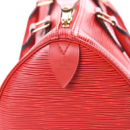 Louis Vuitton Epi Speedy 25 Castillan Red 5 of 18