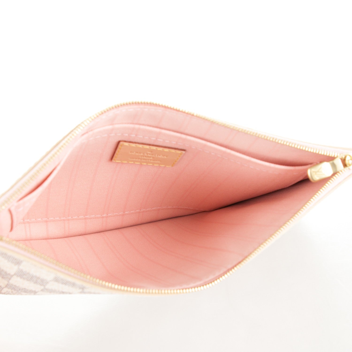 Louis Vuitton Damier Azur Neverfull MM GM Pochette Rose Ballerine 5 of 7