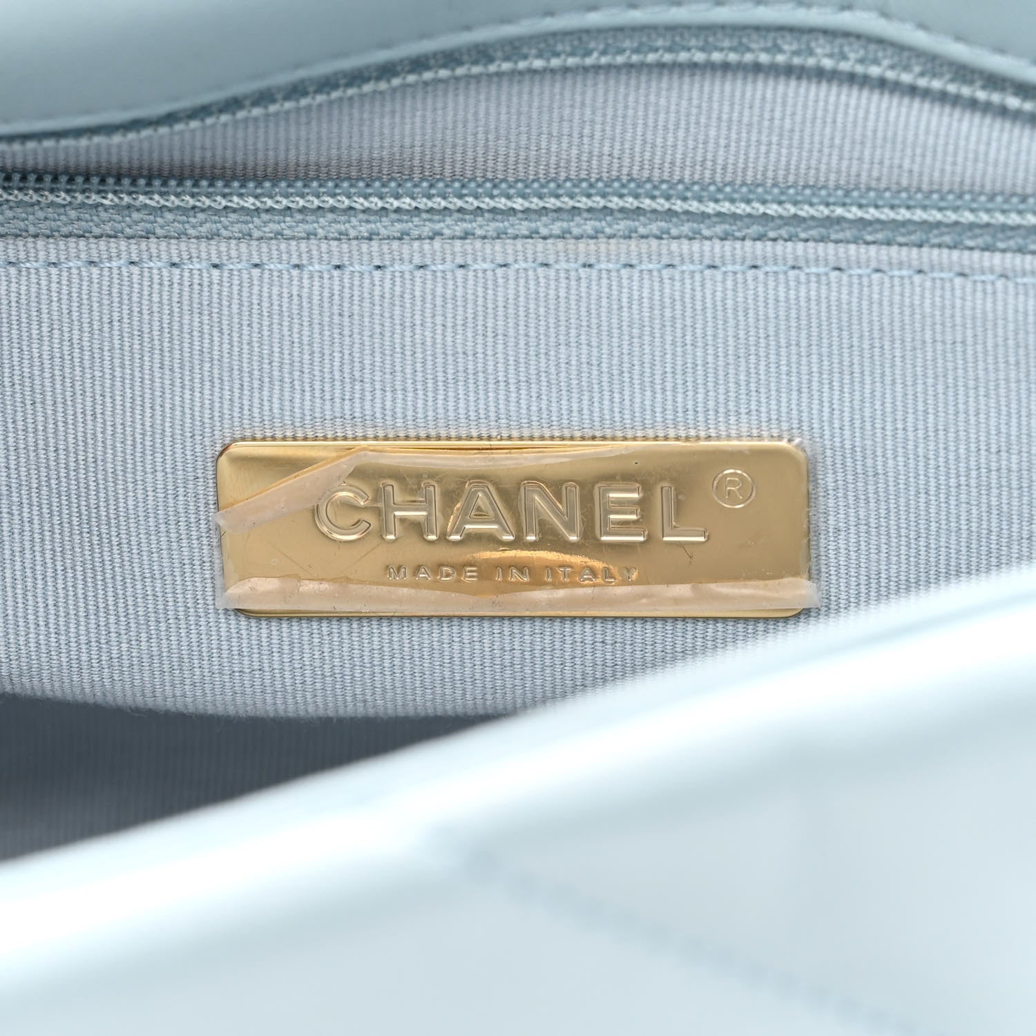 Chanel Lambskin Quilted Medium Chanel 19 Flap Light Blue 6 of 10