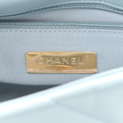 Chanel Lambskin Quilted Medium Chanel 19 Flap Light Blue 6 of 10
