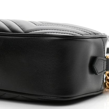 Gucci Calfskin Matelasse Small GG Marmont Chain Shoulder Bag Black 10 of 10