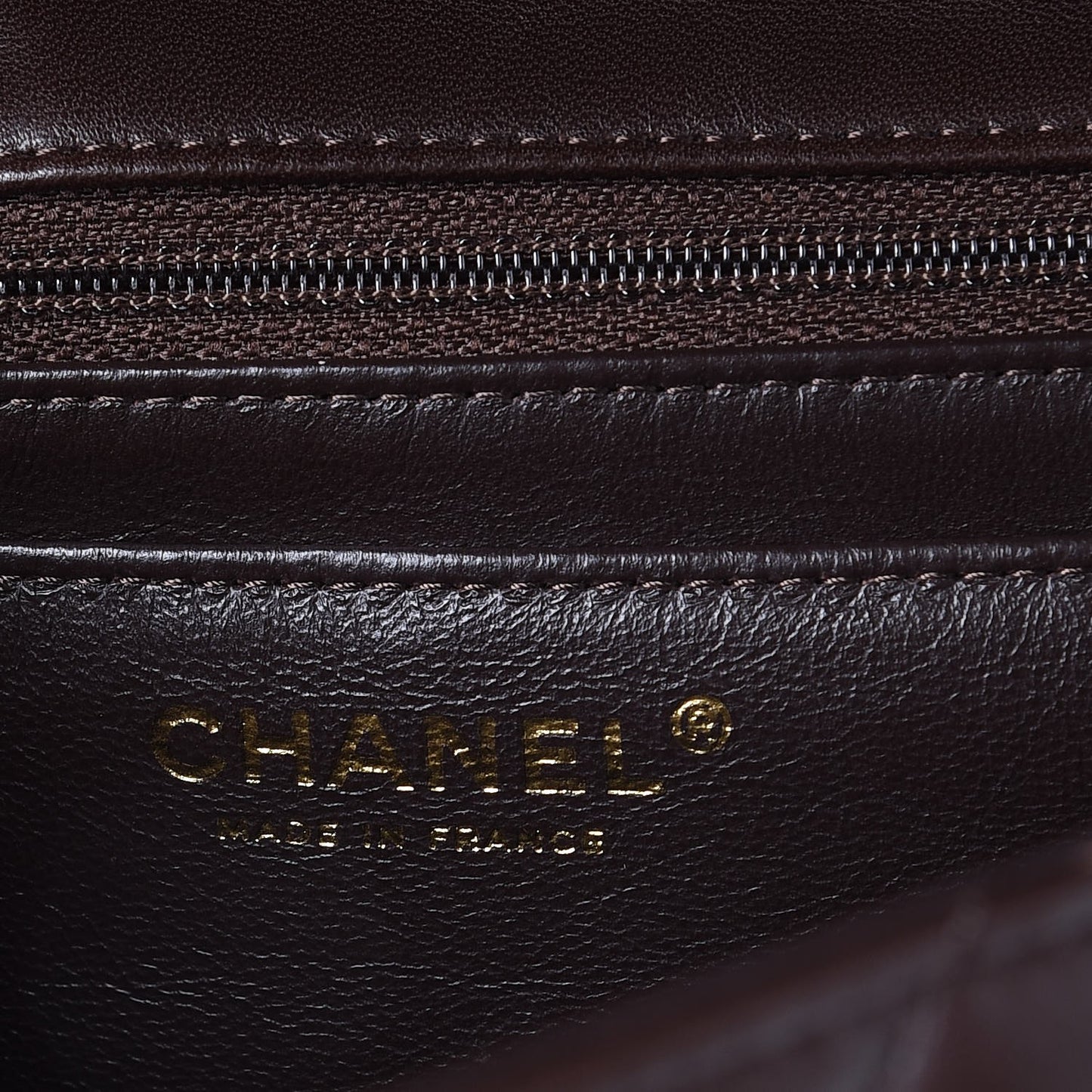 Lambskin Quilted Jumbo Single Flap Dark Brown