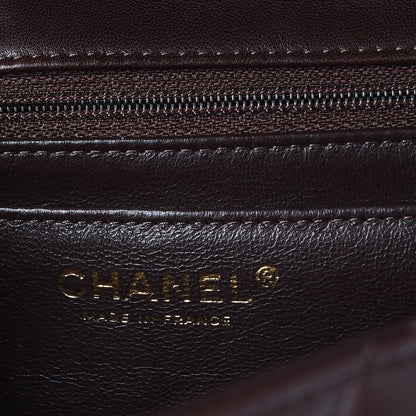 Chanel Lambskin Quilted Jumbo Single Flap Dark Brown 6 of 11