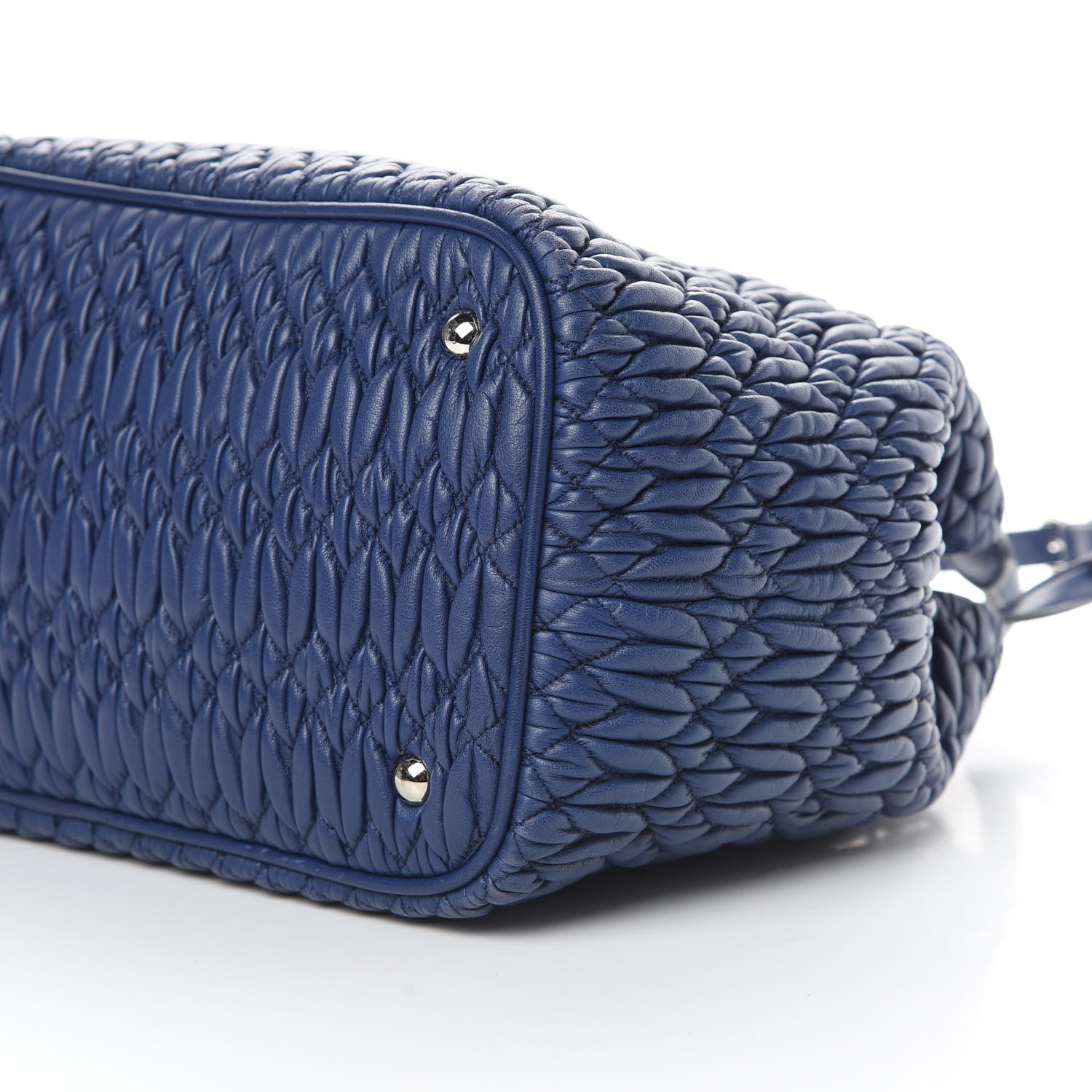 Miu Miu Nappa Matelasse Crystal Tote Inchiostro 11 of 11