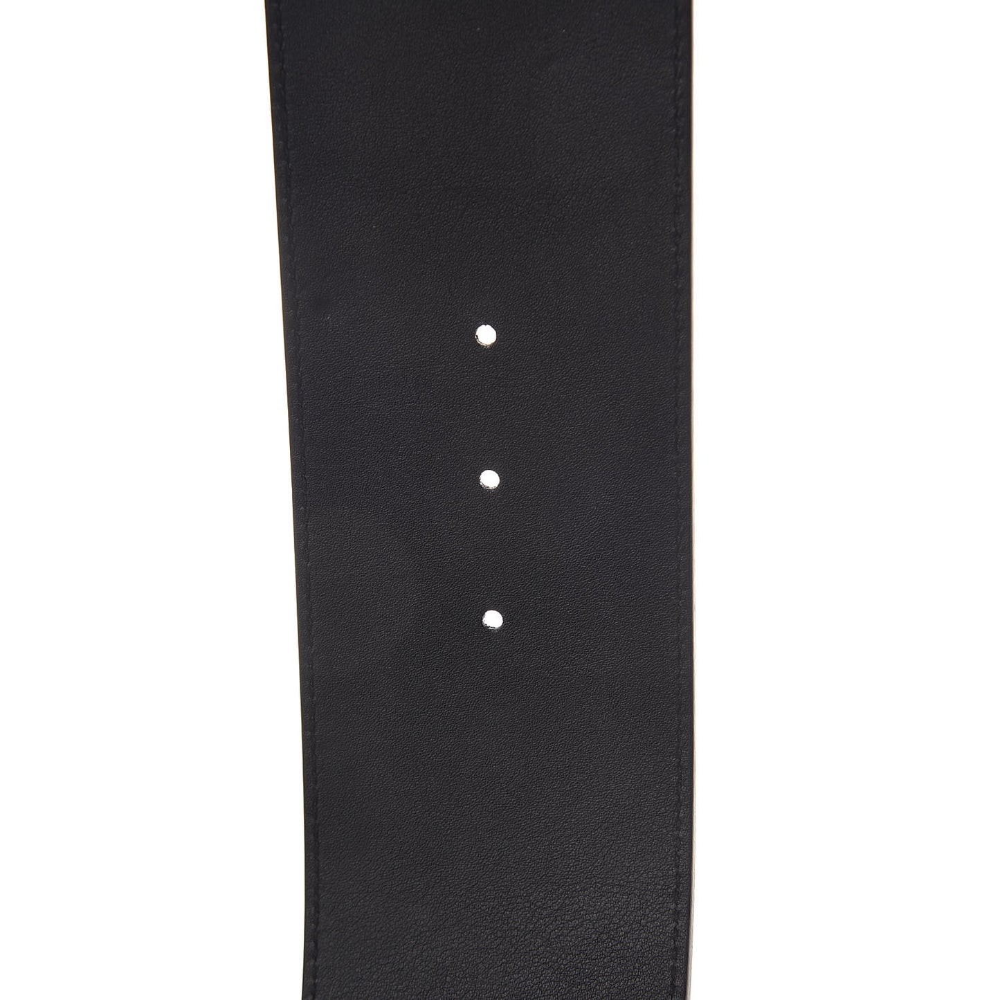Moon Calfskin Pearl Double G 70mm Belt 85 34 Black Cream