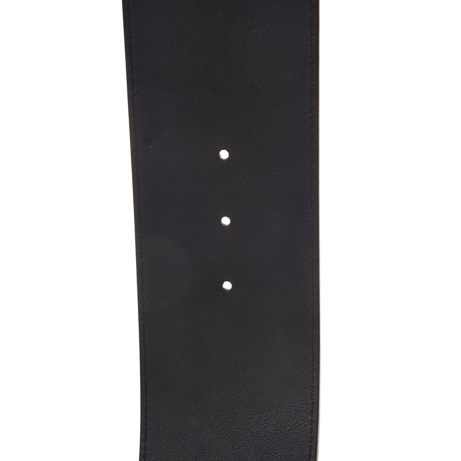 Gucci Moon Calfskin Pearl Double G 70mm Belt 85 34 Black Cream 5 of 7