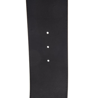 Gucci Moon Calfskin Pearl Double G 70mm Belt 85 34 Black Cream 5 of 7