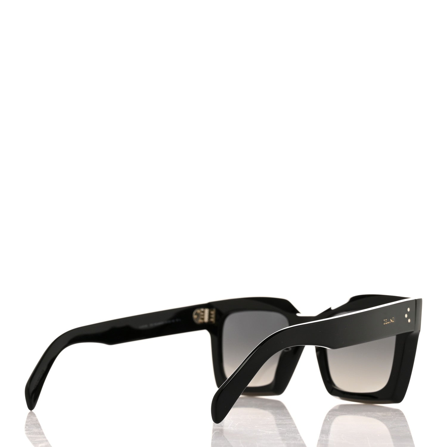 Celine Acetate Square Sunglasses CL401301 Black 4 of 7