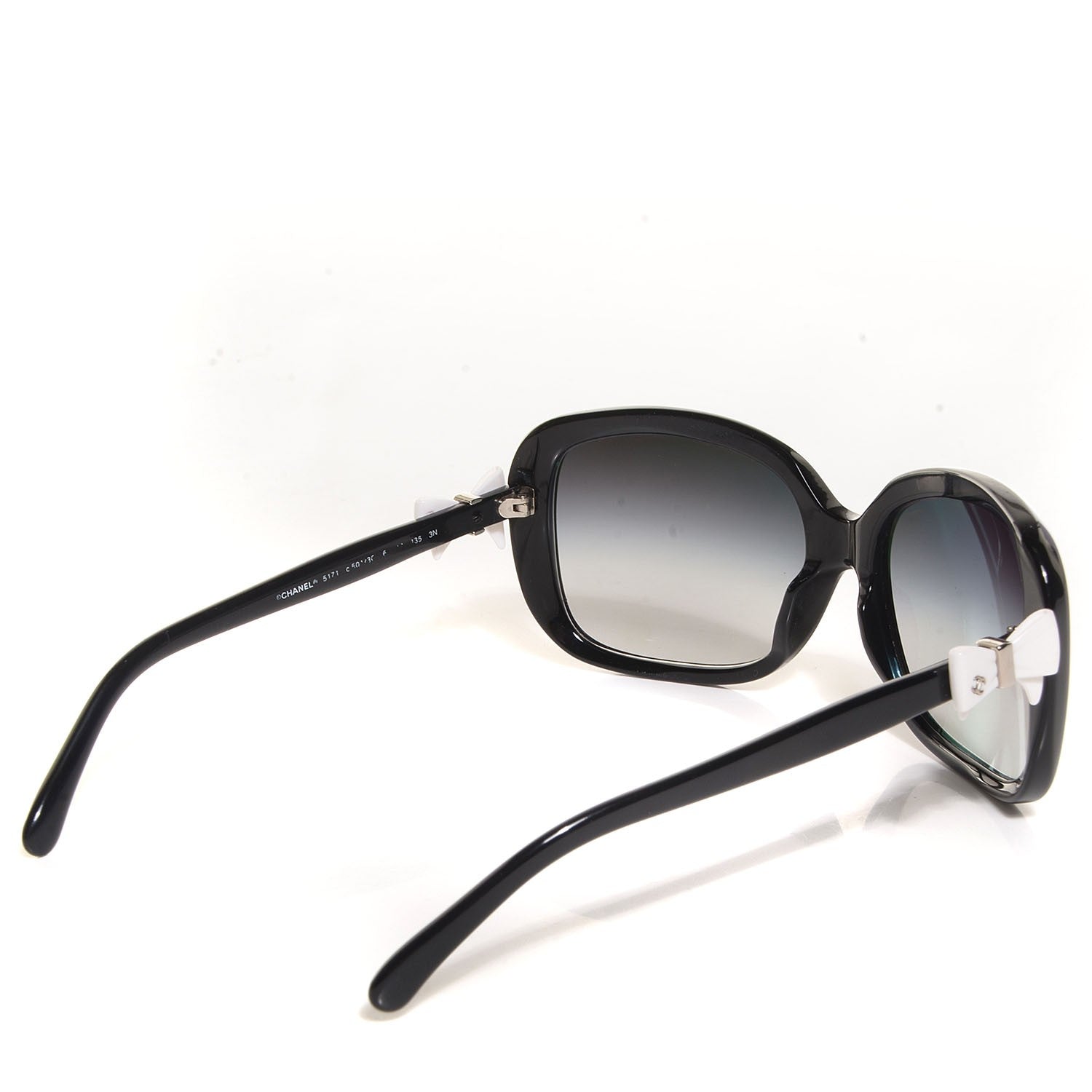 Chanel CC Bow Sunglasses 5171 Black White 2 of 5