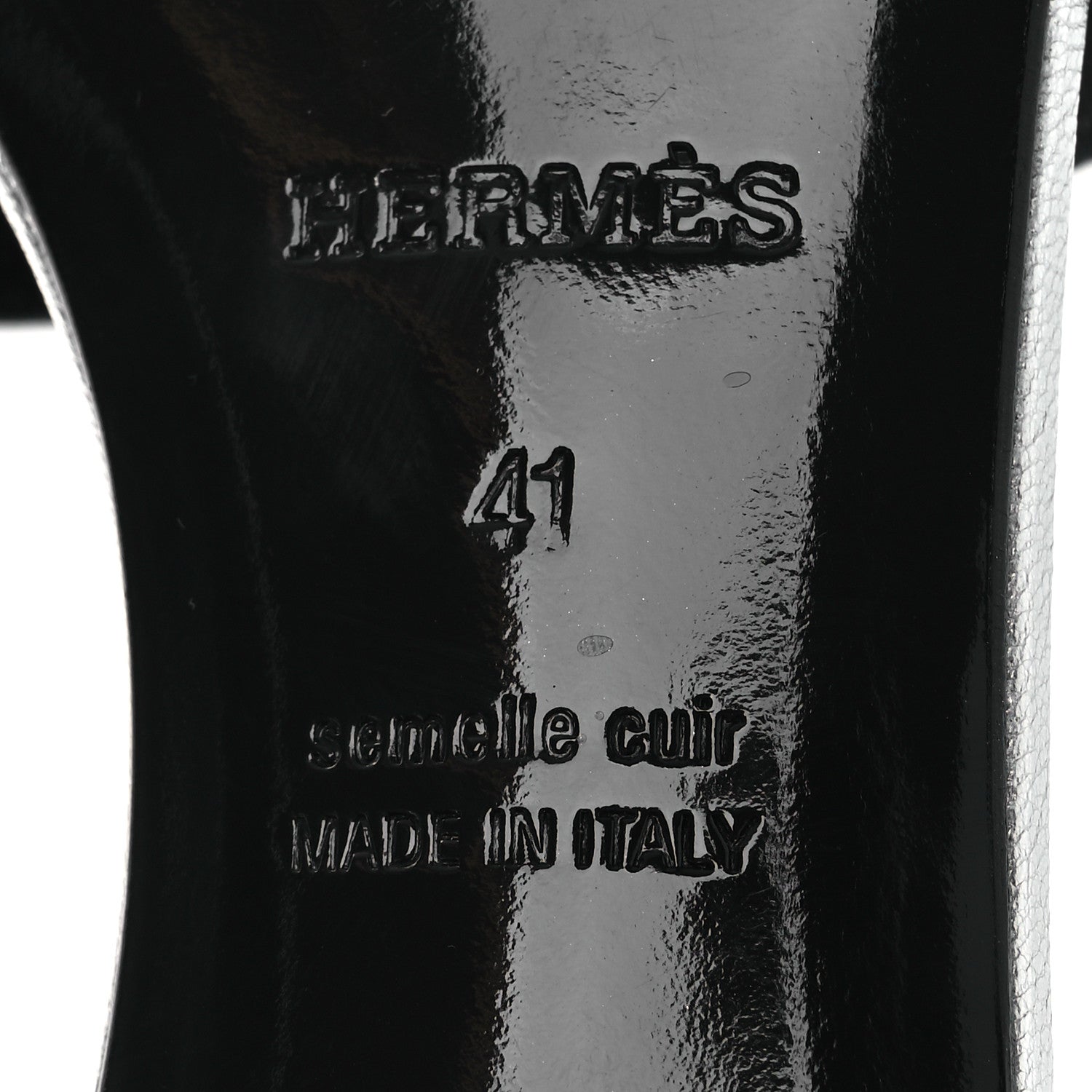 Hermes Metallic Nappa Oasis Sandals 41 Argent 9 of 11