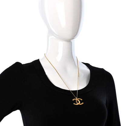 Chanel Metal CC Paris Button Necklace Gold 2 of 4