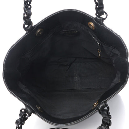 Chanel Lambskin Chain Small CC Tote Black 5 of 8