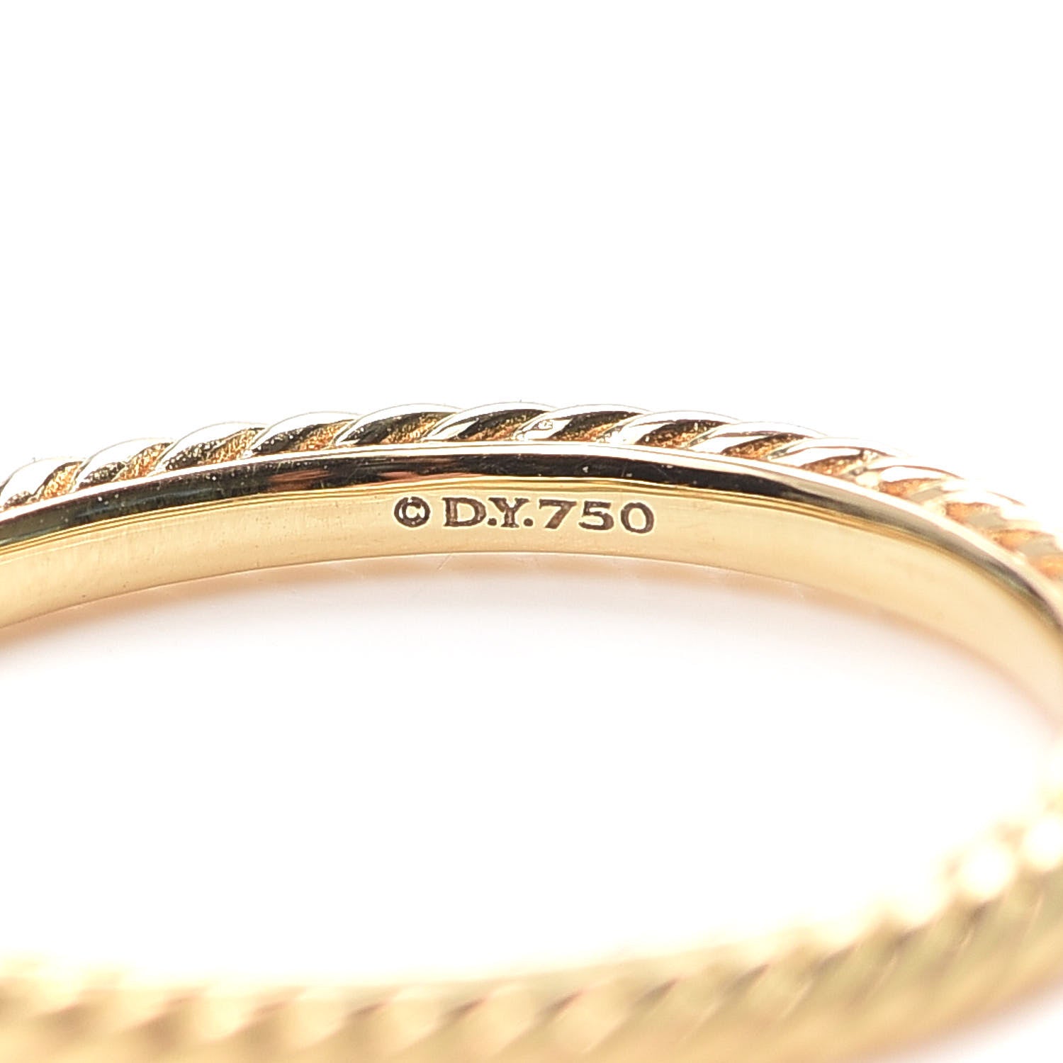 David Yurman 18K Yellow Gold 2mm Cable Classics Band Ring 57 8 4 of 5
