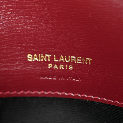 Saint Laurent Smooth Calfskin Monogram Phone Holder Crossbody New Dark Bordeaux 6 of 10