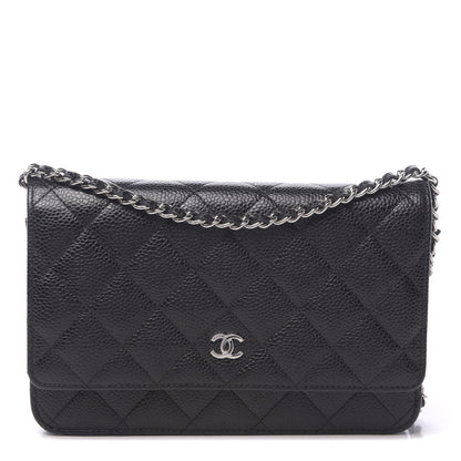 Chanel Caviar Quilted Wallet On Chain WOC Black 1 of 12