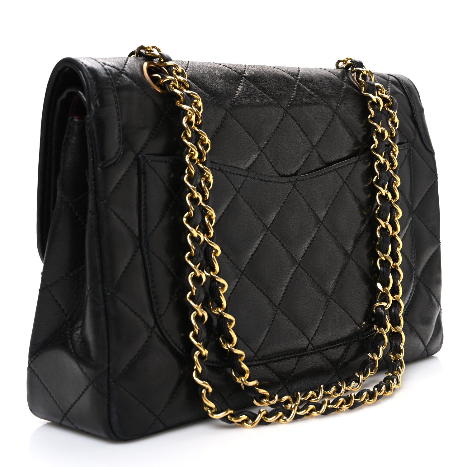 Chanel Lambskin Quilted Medium Single Flap Black 3 of 12