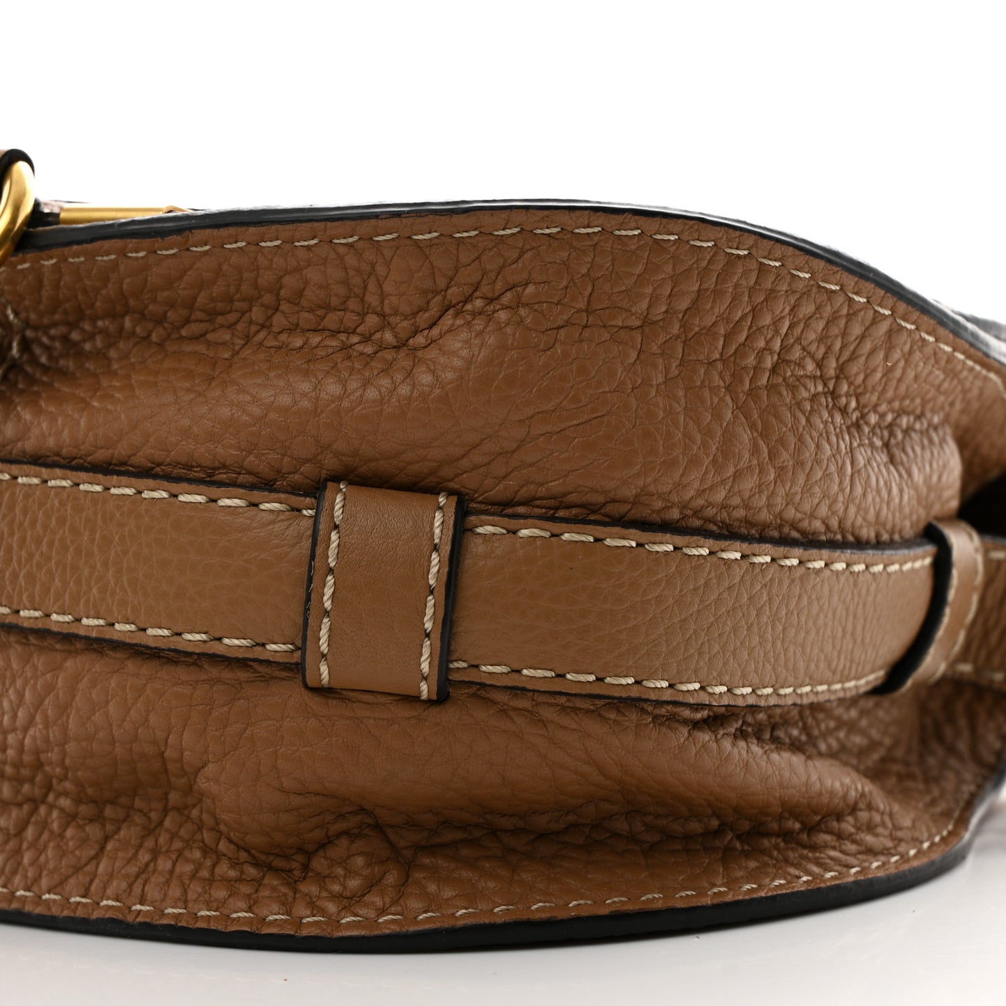 Calfskin Mini Marcie Round Crossbody Bag Nut