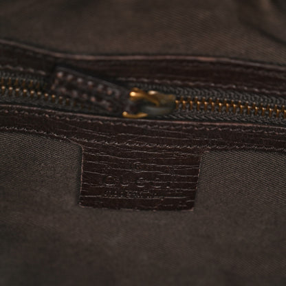Gucci Monogram Medium Horsebit Chain Hobo Dark Brown 6 of 9