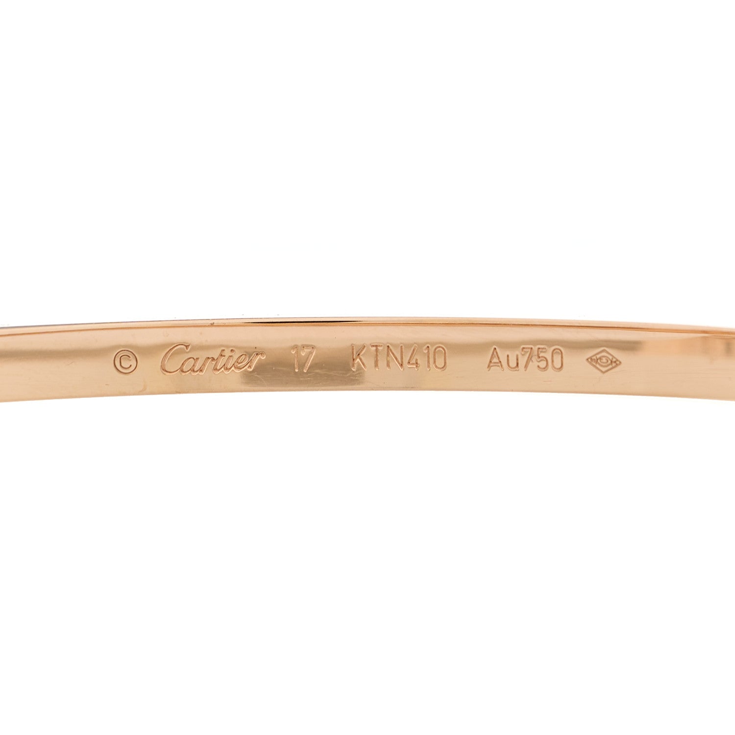 Cartier 18K Pink Gold Diamond Small LOVE Paved Bracelet 17 3 of 6