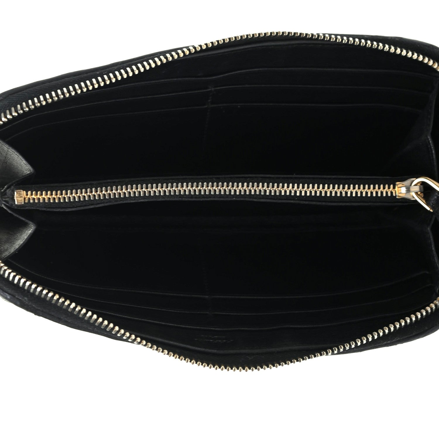 Prada Nappa Gaufre Zip Around Wallet Black 5 of 8
