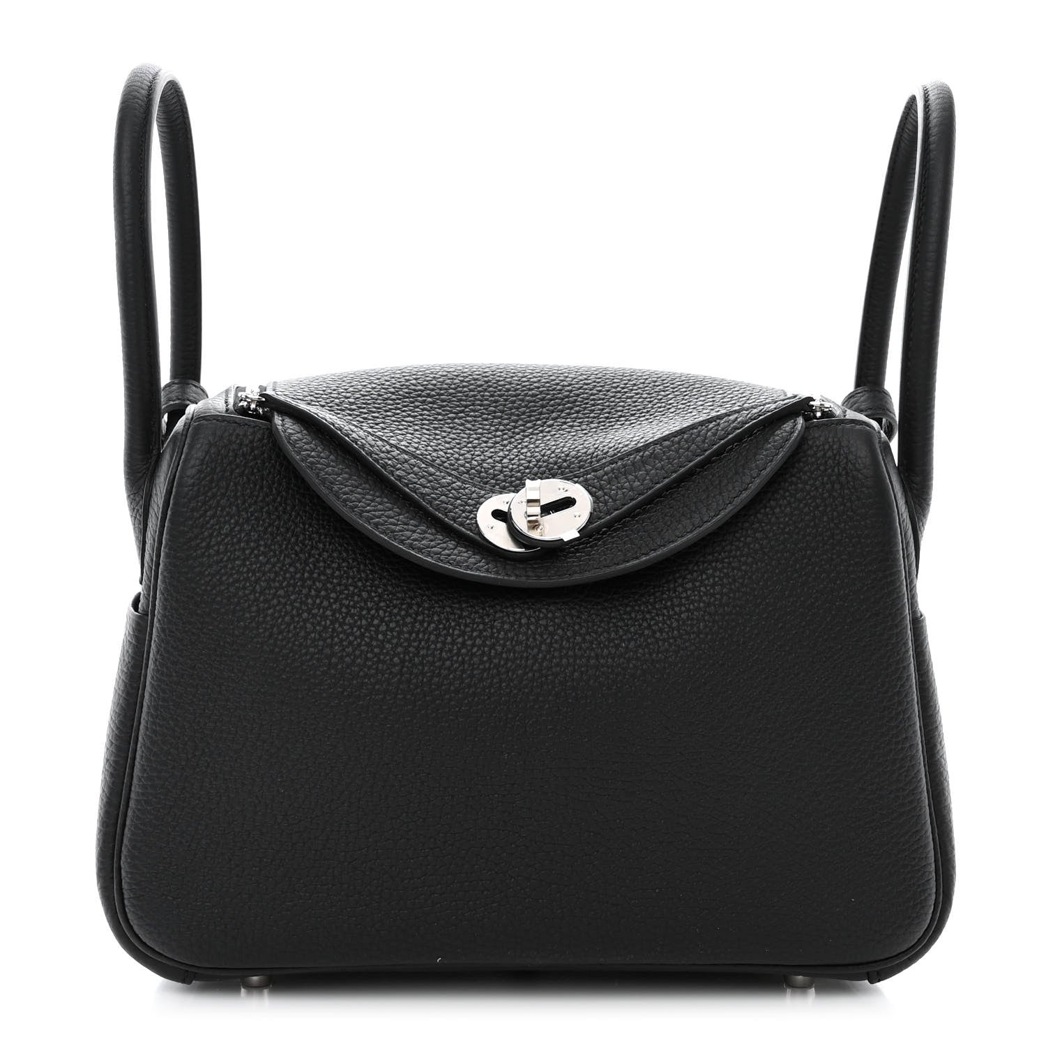 Hermes Taurillon Clemence Lindy 26 Black 1 of 11