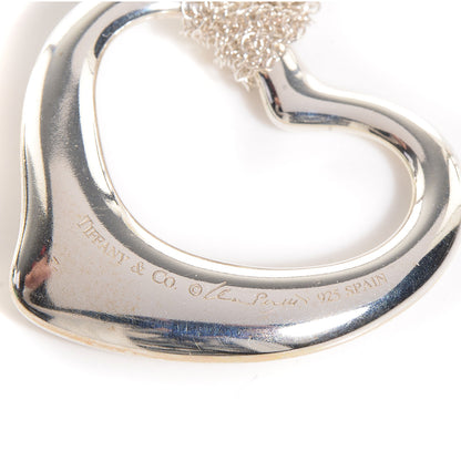 Tiffany Sterling Silver Open Heart Mesh Necklace 3 of 6