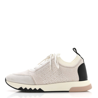 Hermes Technical Canvas Goatskin Womens Addict Sneakers 38 Multicolor Rose Dore 1 of 9
