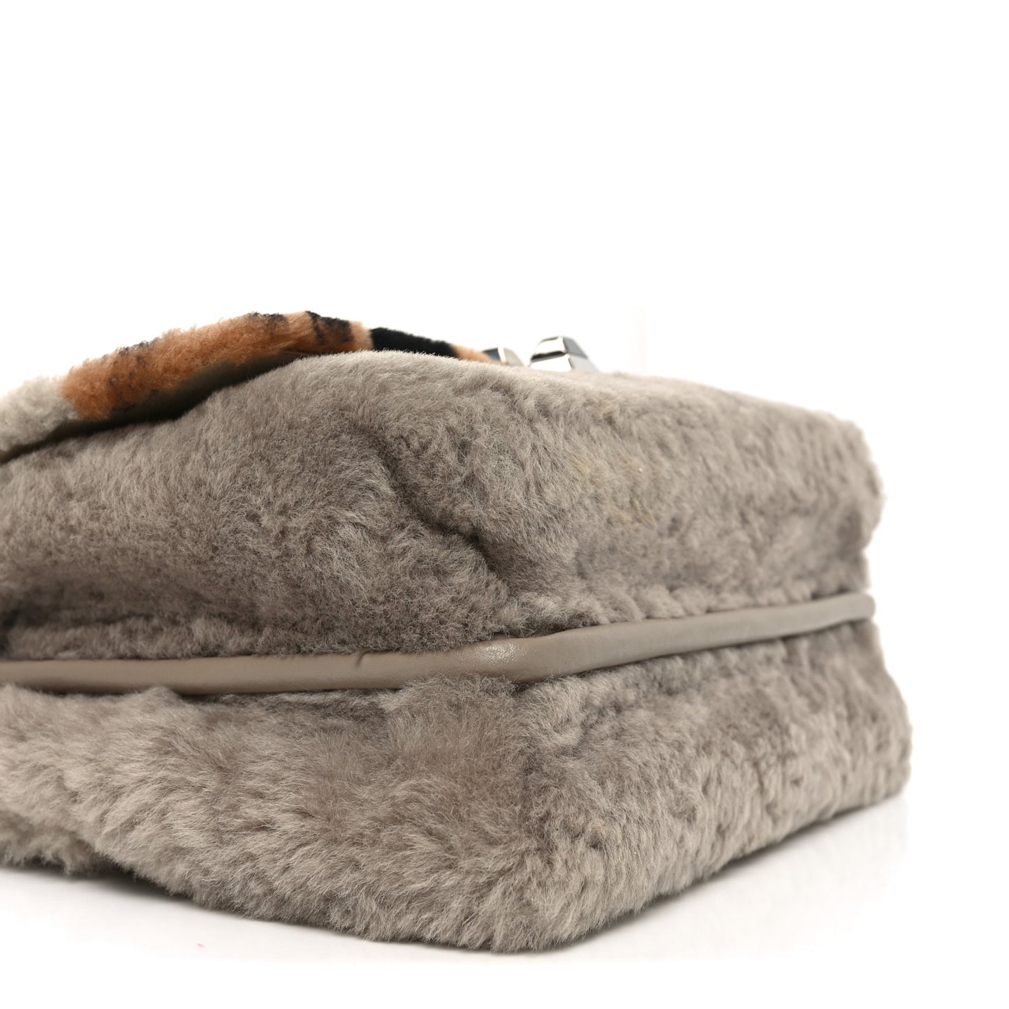 Shearling Calfskin Macro FF 1974 Diagonal Mania Kan I Shoulder Bag Multicolor