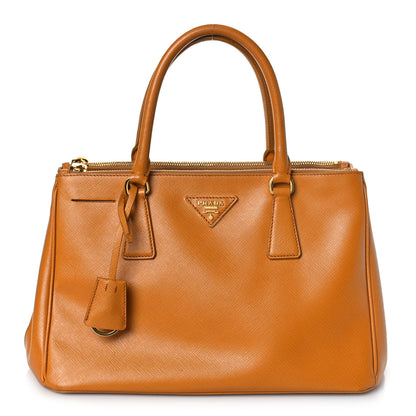 Prada Saffiano Small Galleria Double Zip Tote Cannella 1 of 10