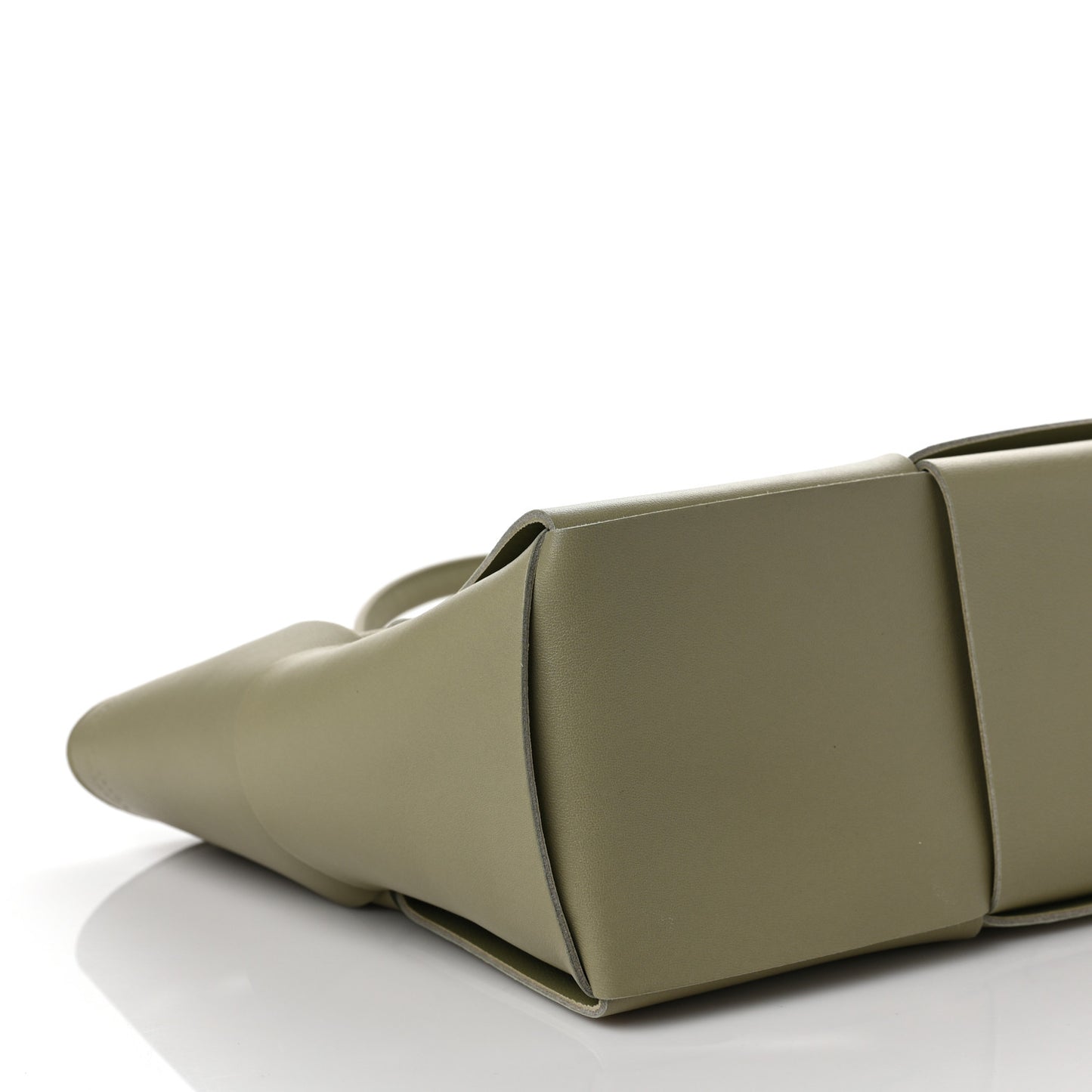 Grained Calfskin Intrecciato Small Arco Tote Travertine