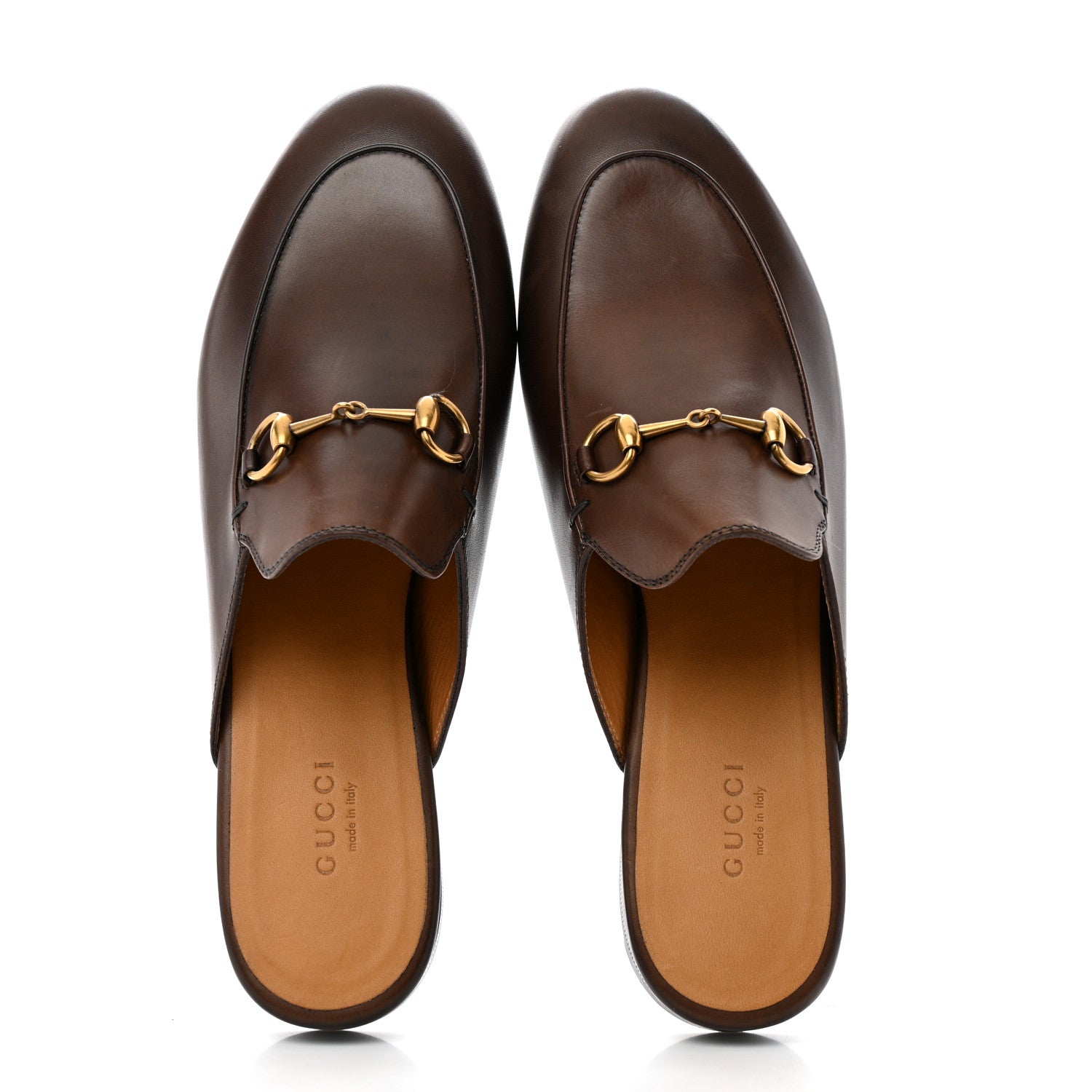 Gucci Calfskin Womens Princetown Slippers 38.5 Fondente Brown 2 of 13