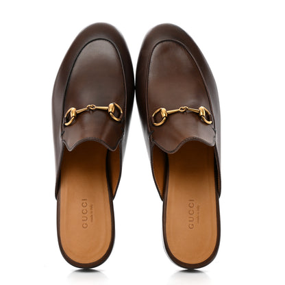 Gucci Calfskin Womens Princetown Slippers 38.5 Fondente Brown 2 of 13