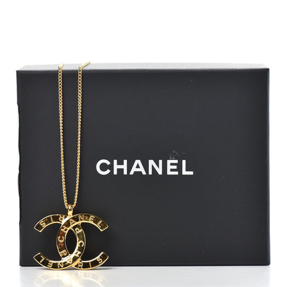Chanel Metal CC Paris Button Necklace Gold 6 of 6