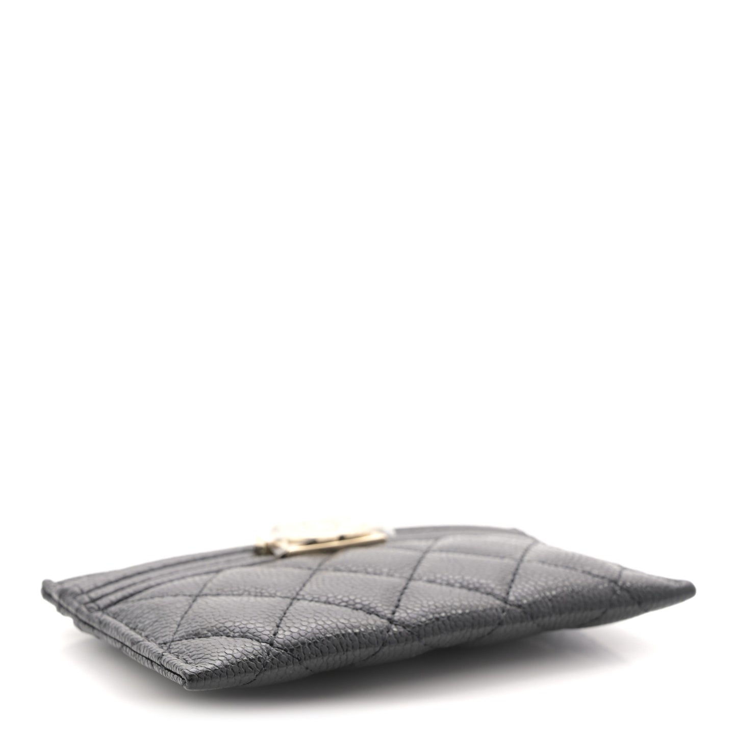 Caviar Quilted Boy Card Holder Black