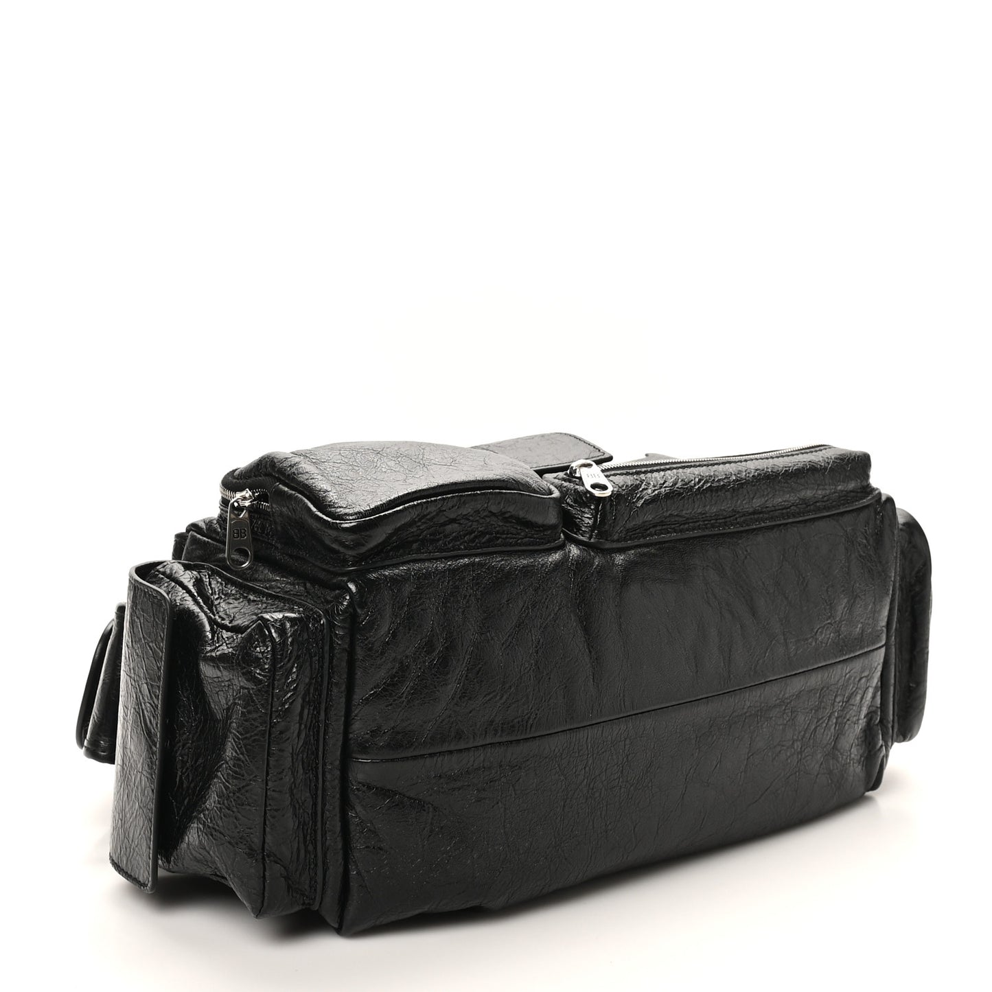 Agneau Arena Men's Superbusy Small Sling Zip Shoulder Bag Black