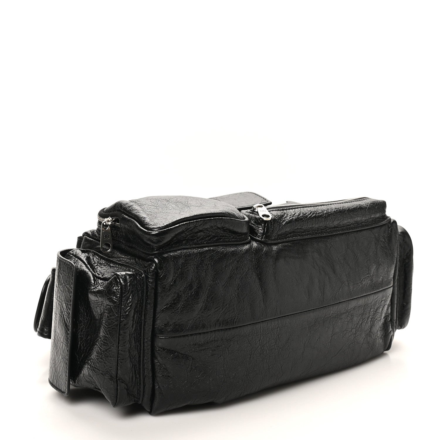 Balenciaga Agneau Arena Men's Superbusy Small Sling Zip Shoulder Bag Black 4 of 11