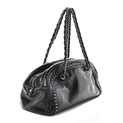 Chanel Patent Medium Luxe Ligne Bowler Black 3 of 10