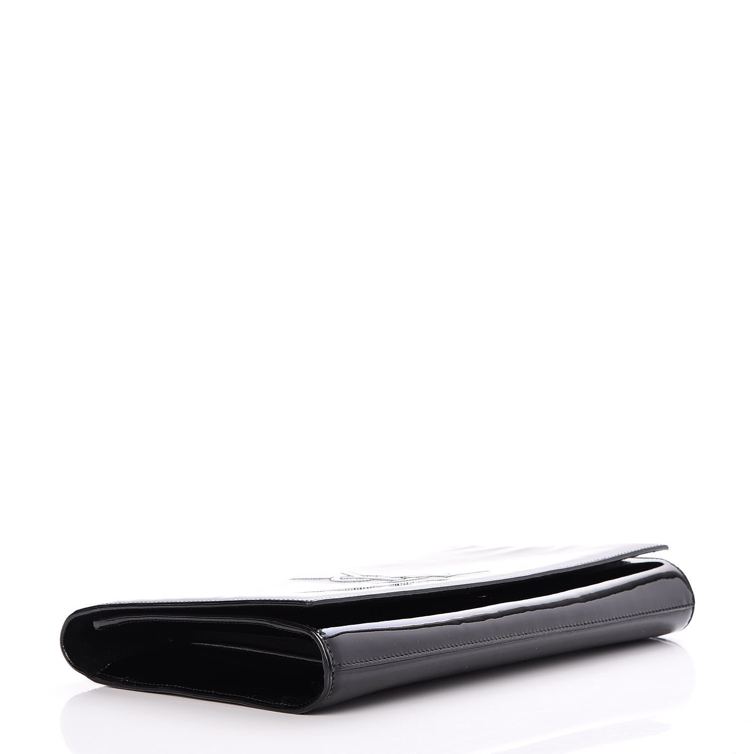Saint Laurent Patent Monogram Large Belle De Jour Clutch Black 4 of 8