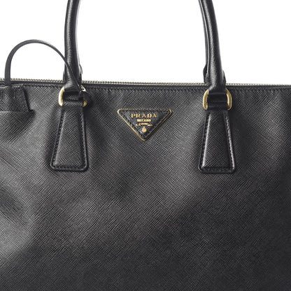 Prada Saffiano Large Galleria Double Zip Tote Black 7 of 9