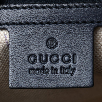 Gucci Monogram Selleria Calfskin Vintage Web Medium Boston Beige Blue 6 of 11