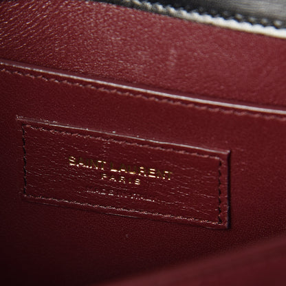 Saint Laurent Smooth Calfskin Medium Classic Monogram Cassandra Top Handle Black Rouge Legion 6 of 9