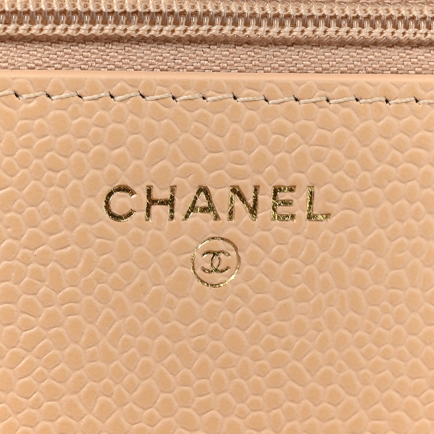Chanel Caviar Quilted Wallet on Chain WOC Beige Clair 7 of 14