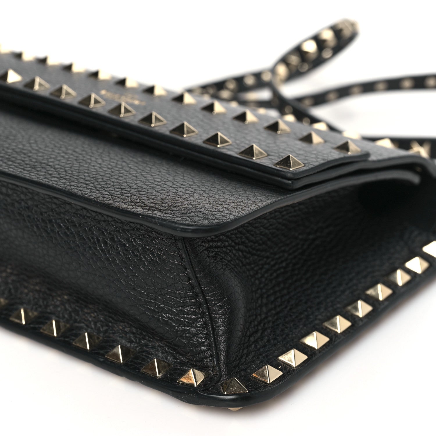 Valentino Garavani Vitello Rockstud Side Slip Crossbody Black 9 of 9