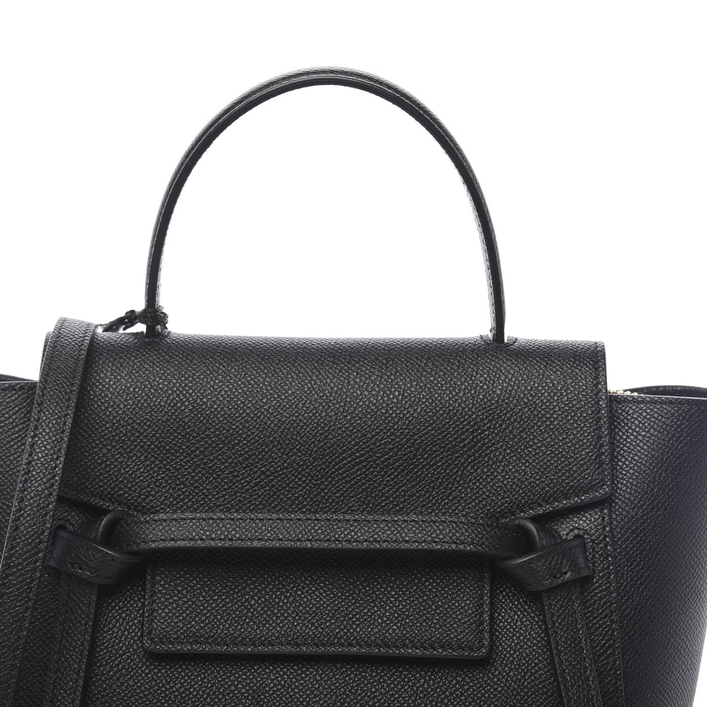Grained Calfskin Nano Belt Bag Black