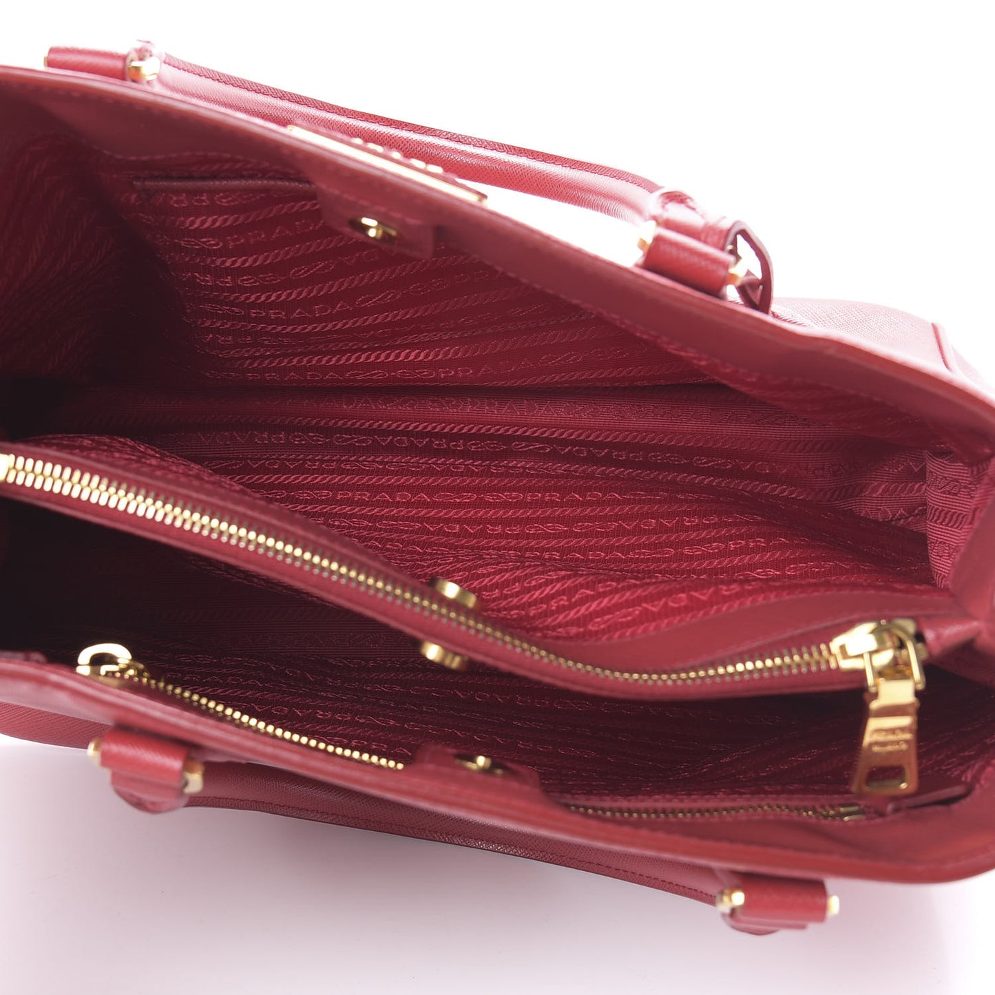 Saffiano Lux Medium Tote Fuoco