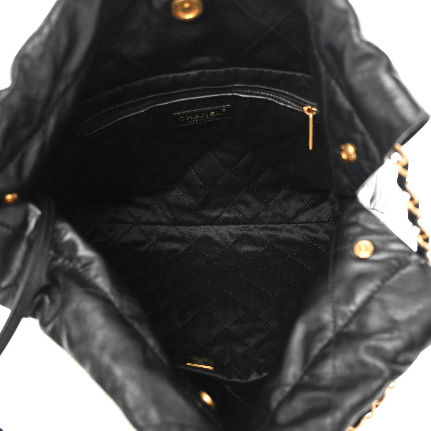 Chanel Calfskin Quilted Small Chanel 22 Black 6 of 11