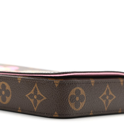 Louis Vuitton Monogram 2022 Christmas Animation Paris Pochette Felicie Chain Wallet Pink 10 of 11