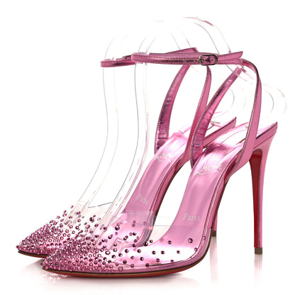 Christian Louboutin PVC Patent Psychic Spikaqueen 100 Pumps 38 Pink 3 of 8