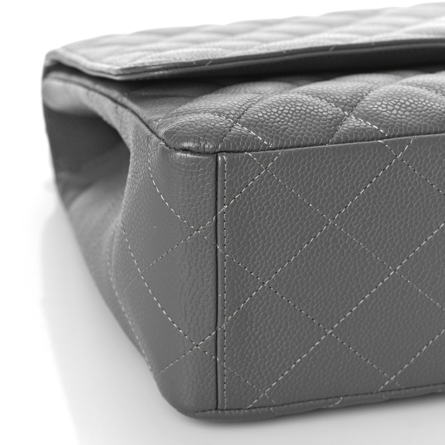 Chanel Caviar Quilted Maxi Single Flap Grey 8 of 11