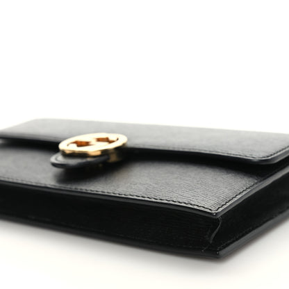 Gucci Textured Calfskin Icon Chain Wallet Black 8 of 8